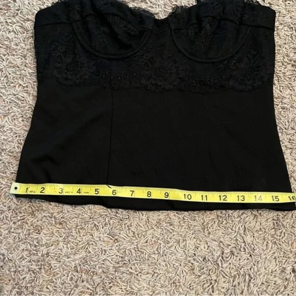 CAMI NYC Women's Darlene Lace Corset Cami Tank Top IN Black Sz L - Picture 9 of 13